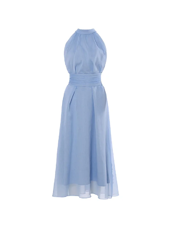 Serenity Halterneck Long Dress Tunics Leisure comfortable