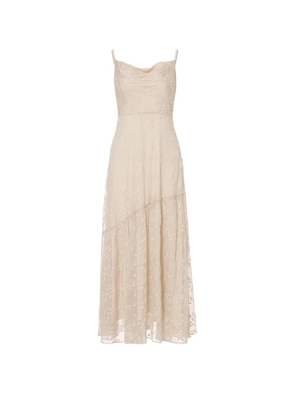 Skin embroidered long dress Maxi Flowy Bohemian