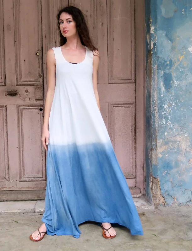 Slip Wanderer INDIGO Dip Dyed Long Dress Tunics Sale discount