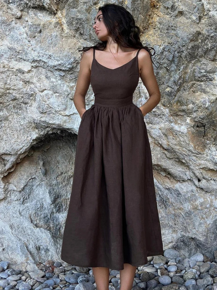 Sexy Backless Beach Dress For Women V Neck Splice Folds Long Dresses Womens Party Elegant Bandage Maxi Sundress Female Tunics Fashionable trendy Sexy Backless Beach Dress For Women V Neck Splice Folds Long Dresses Womens Party Elegant Bandage Maxi Sundress Female Tunics Fashionable trendy