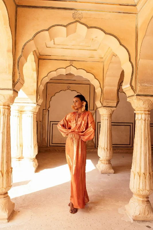 TIANNA LONG DRESS TORINO TERRACOTTA Tunics Mesh breathable