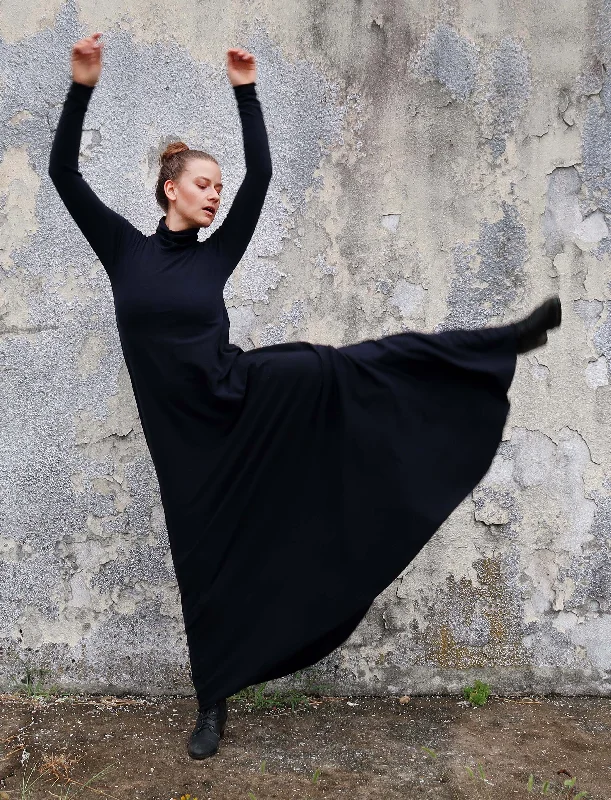 Turtleneck Wanderer Long Dress Casual Short Summer