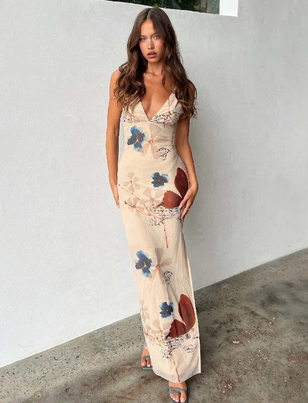 V-Neck Backless Butterfly Fit Long Dress Tunics Yoga stretchy