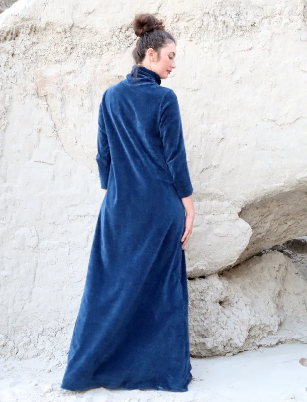 VELOUR Turtleneck Ojai Long Dress sweetheart Neckline Romantic
