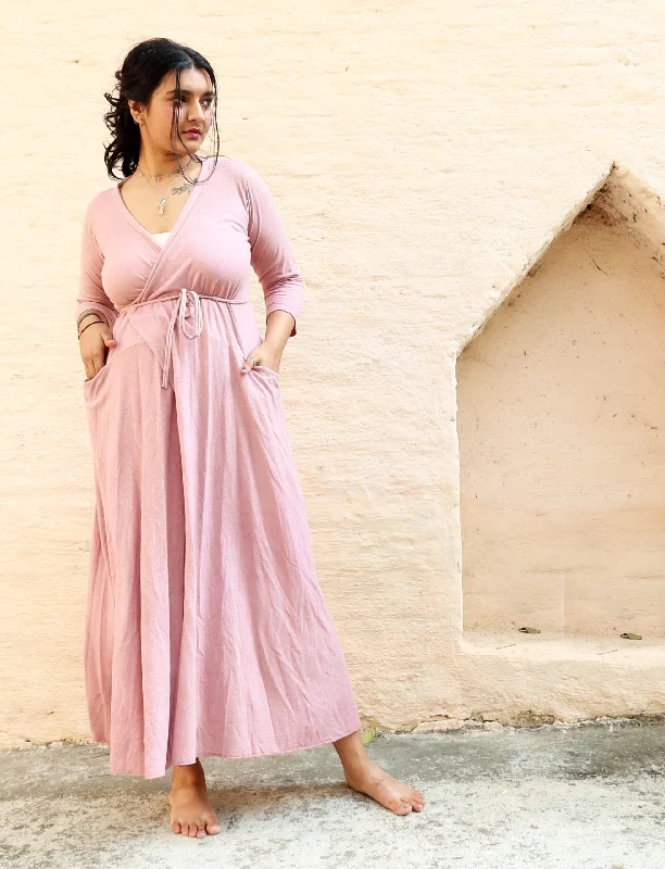 Wrap Origami Long Dress Tunics Wedding white
